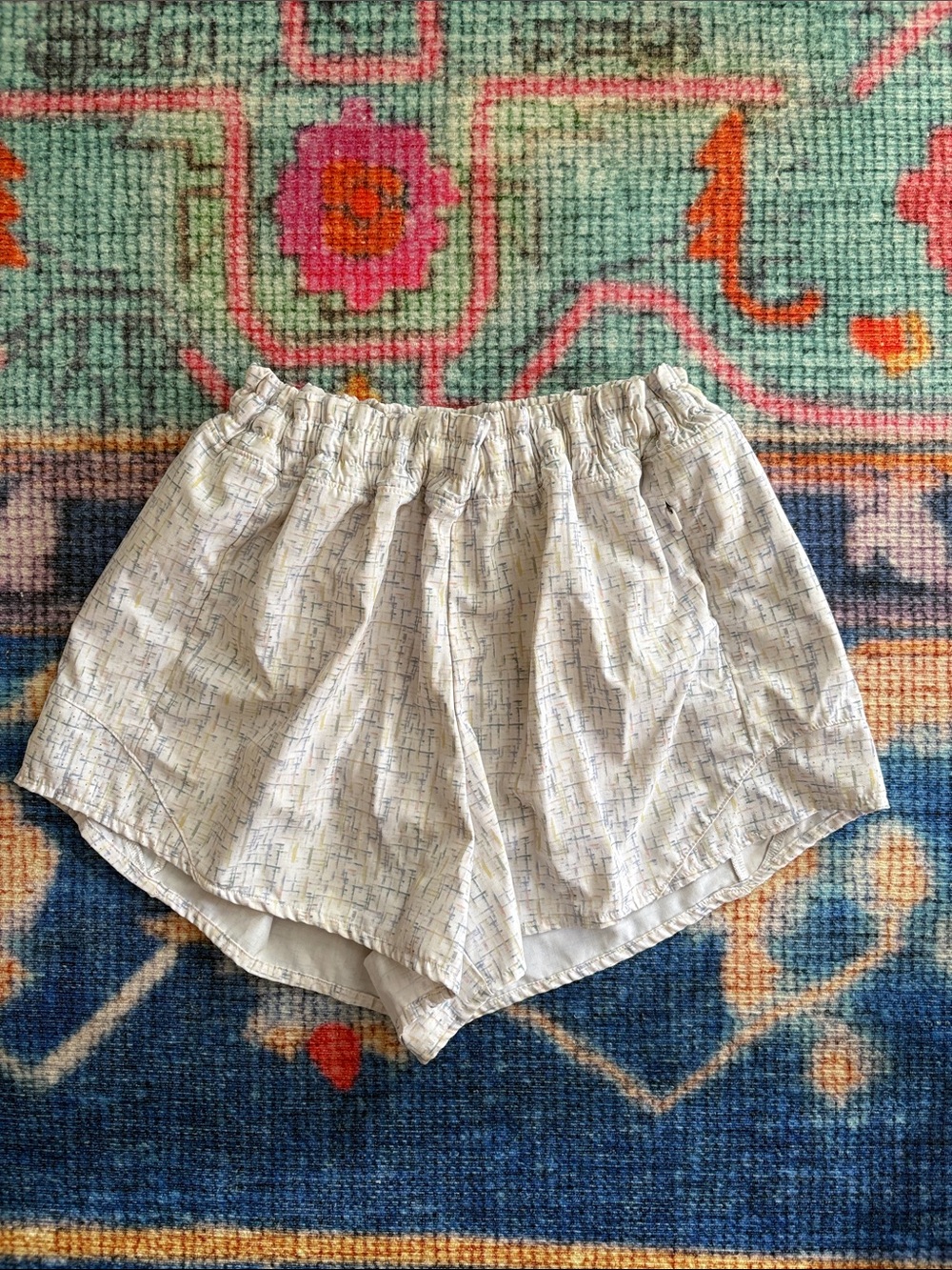CALIA by Carrie Underwood Cream Printed Athletic Shorts